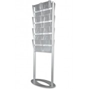 Double-sided Elipse Steel Brochure Stand