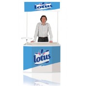 Large Promo Desk with Bannertop